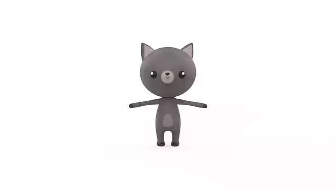 Stylized Character 001 Ratel Low-poly 3D model