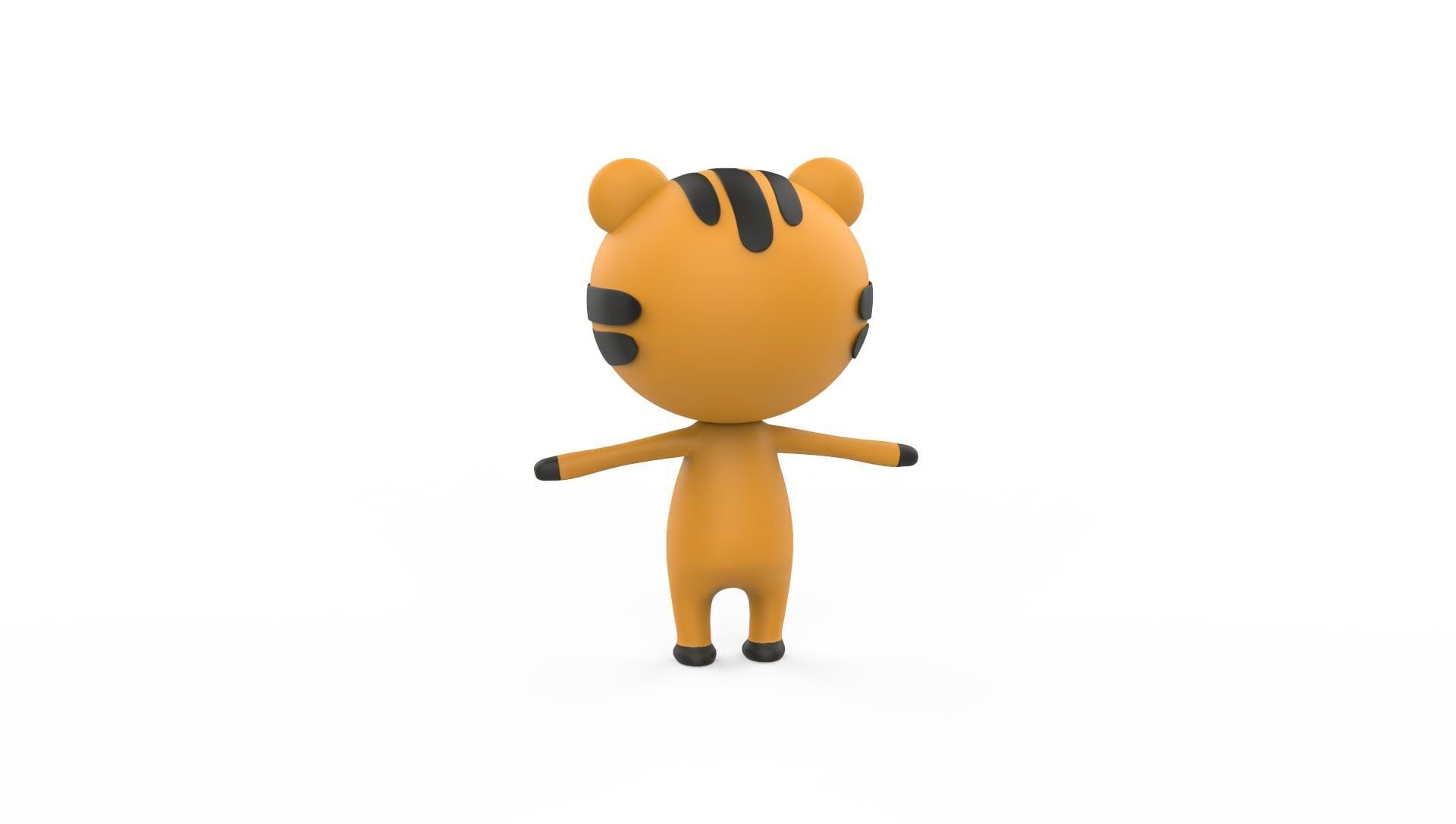 Stylized Character 001 Tiger Low-poly 3D model_7
