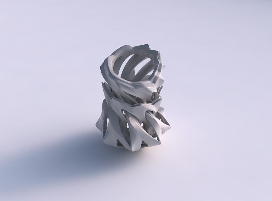 Vase alien flared with smooth cuts and protrude spikes pimp u... 3D print model