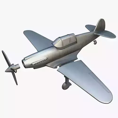 Curtiss XP-46 - 3D Printable Model 3D print model