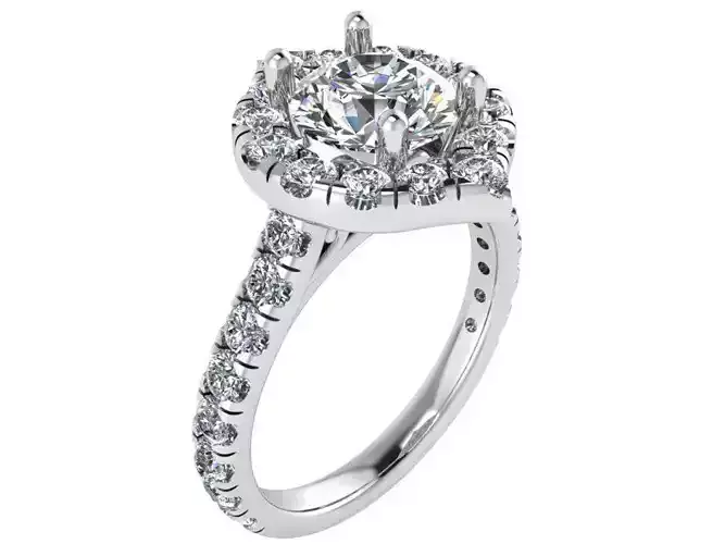 Marquise Halo Ring 1772