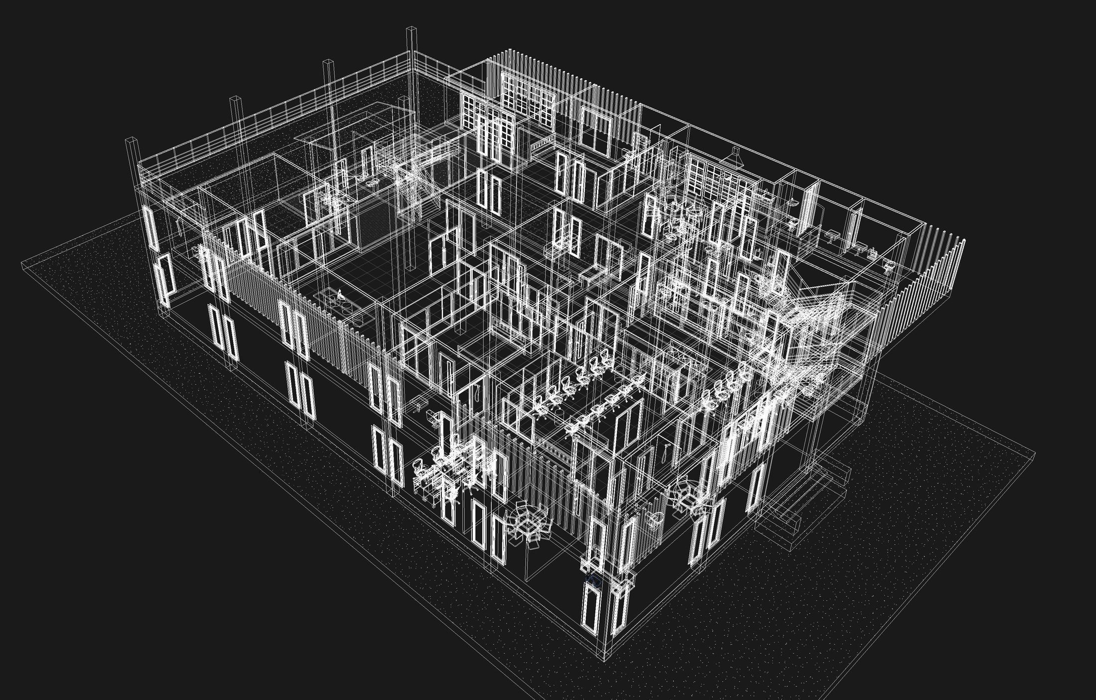 Home office in REVIT 3D model_10