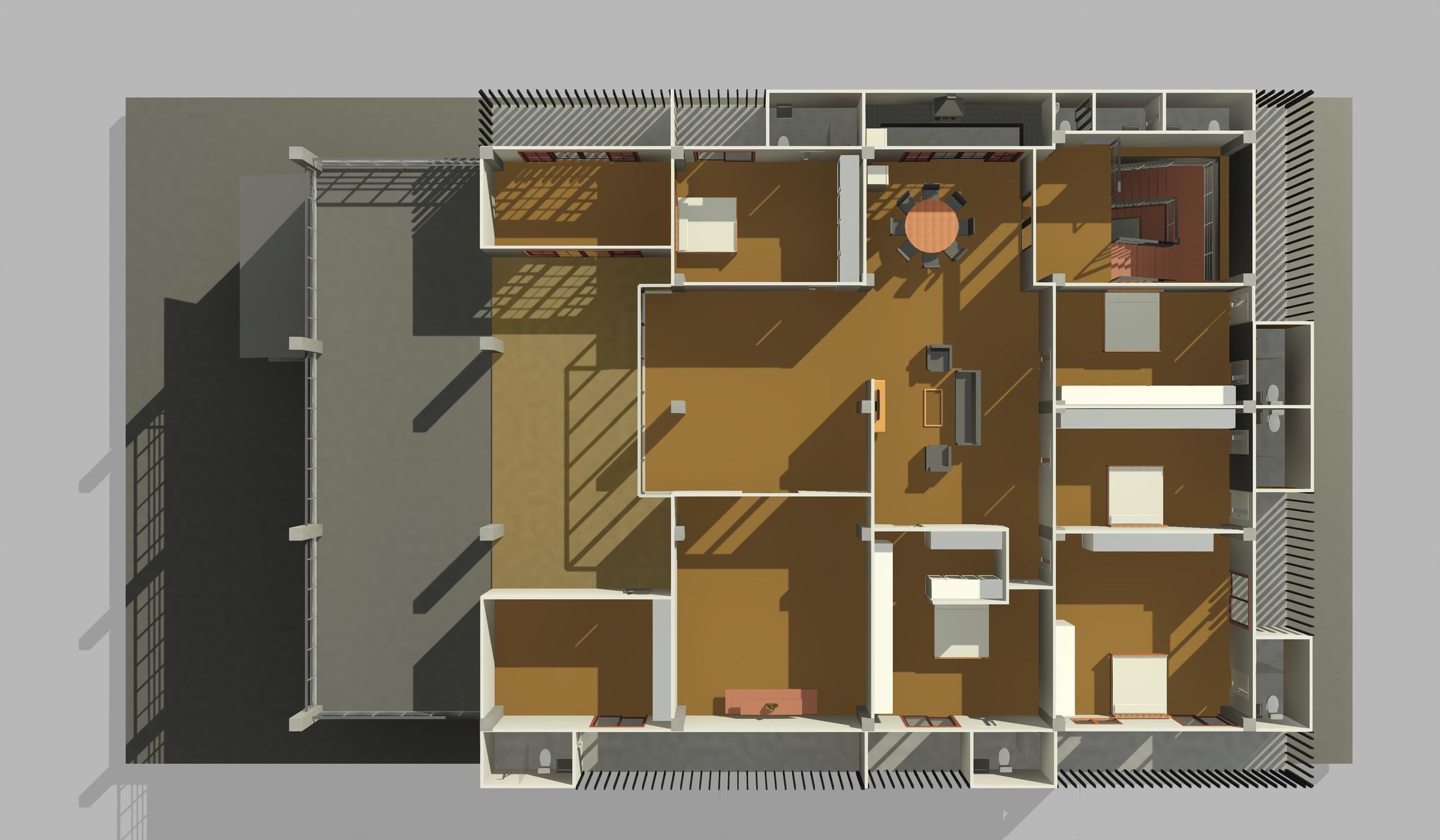 Home office in REVIT 3D model_4