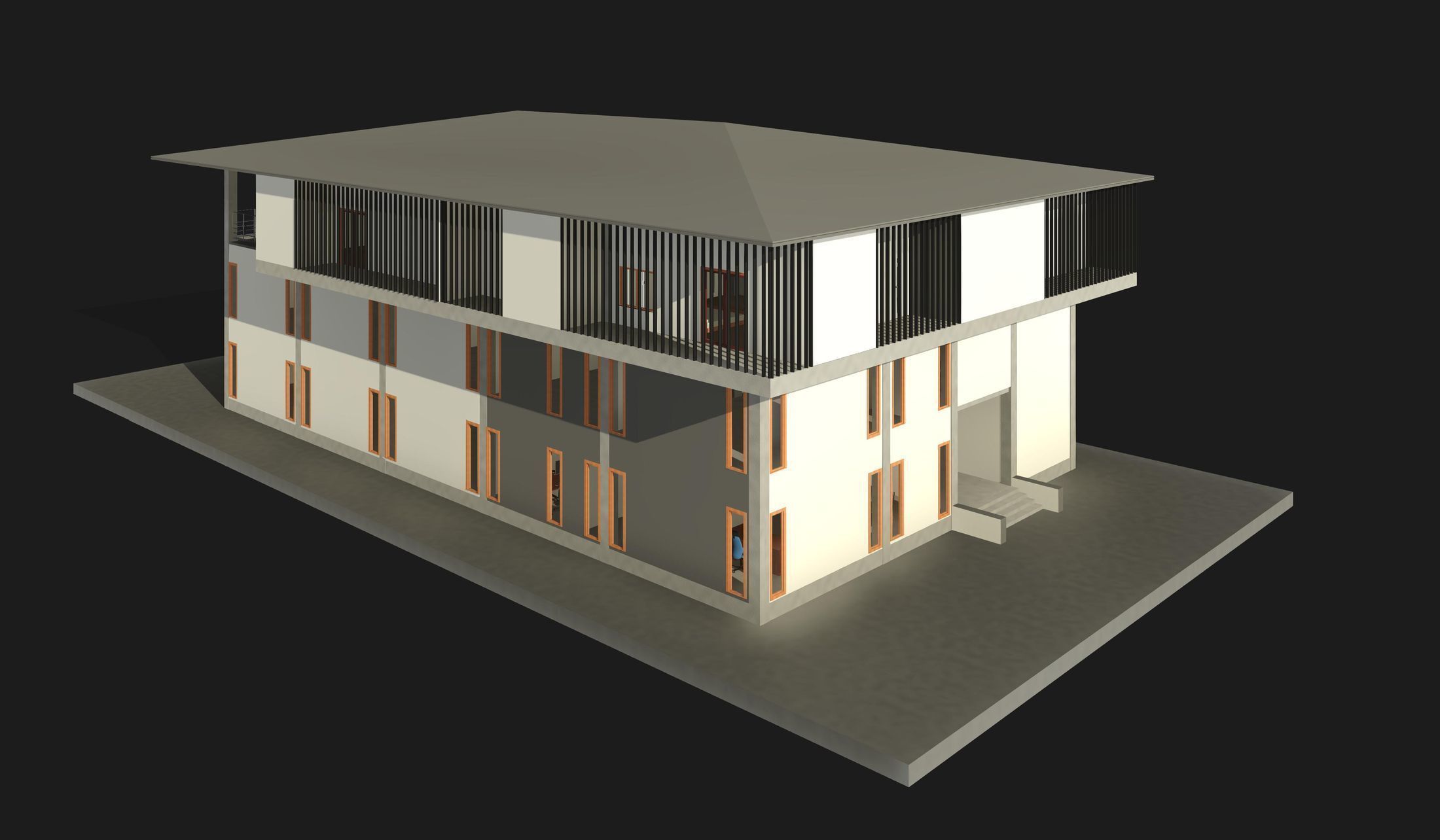 Home office in REVIT 3D model_2