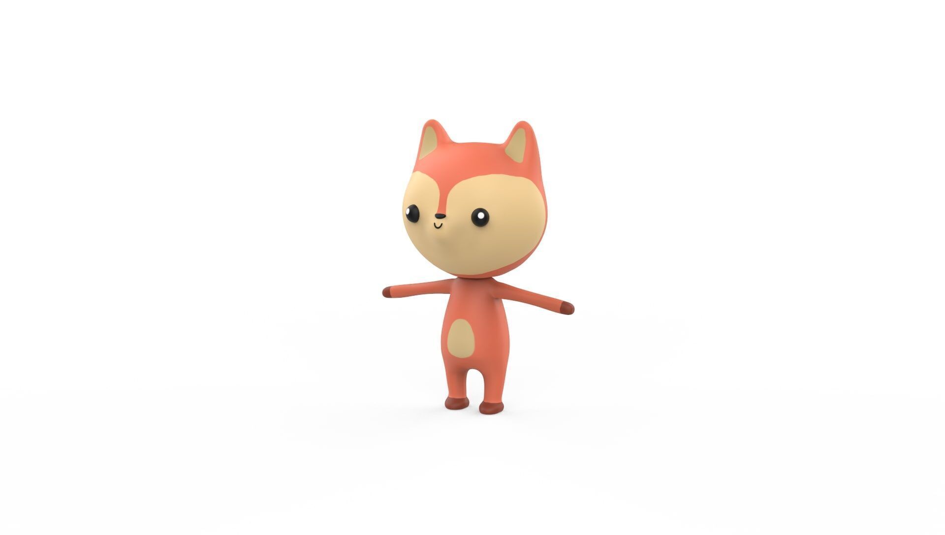 Stylized Character 001 Wolf Low-poly 3D model_2