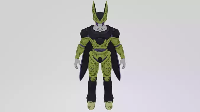 Cell from Dragon Ball Z Rigged