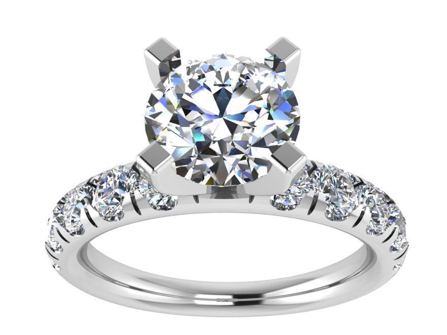 Peg Setting Diamond Ring 1784 3D print model_2