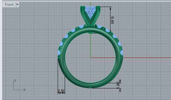Peg Setting Diamond Ring 1784 3D print model_5