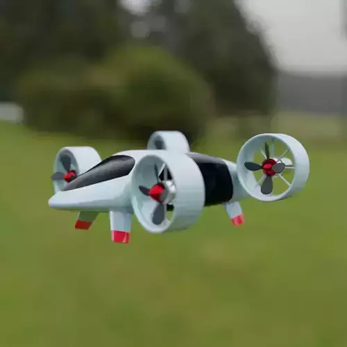 3D human carrying Dron Quadrocopter model 3D model
