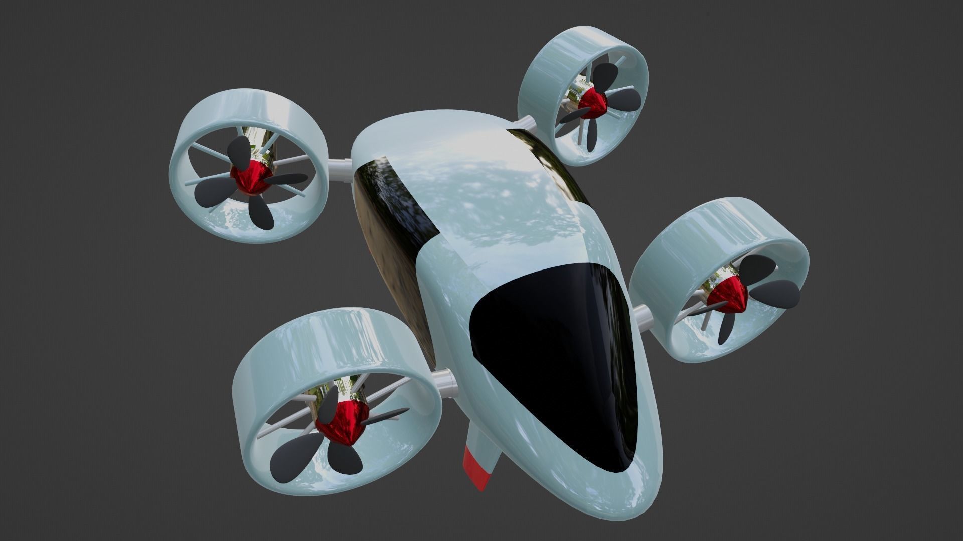 3D human carrying Dron Quadrocopter model 3D model_2