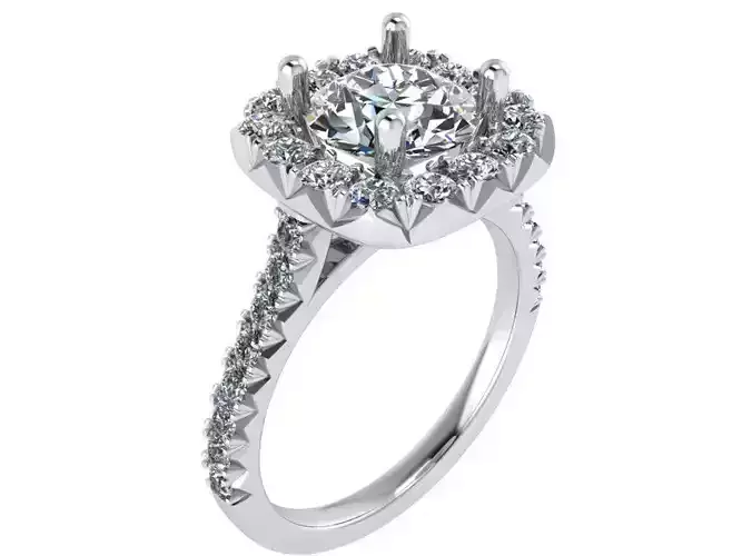 Square Halo Ring 1804