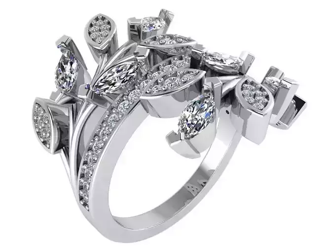 Leaf Diamond Ring 1805