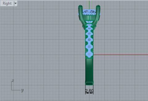 Round Diamond Ring 1808 3D print model_6