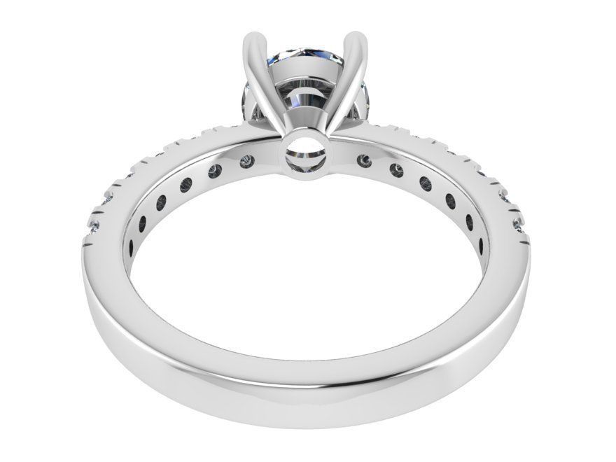 Round Diamond Ring 1808 3D print model_3