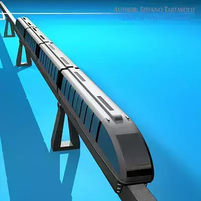 Monorail train 3D model