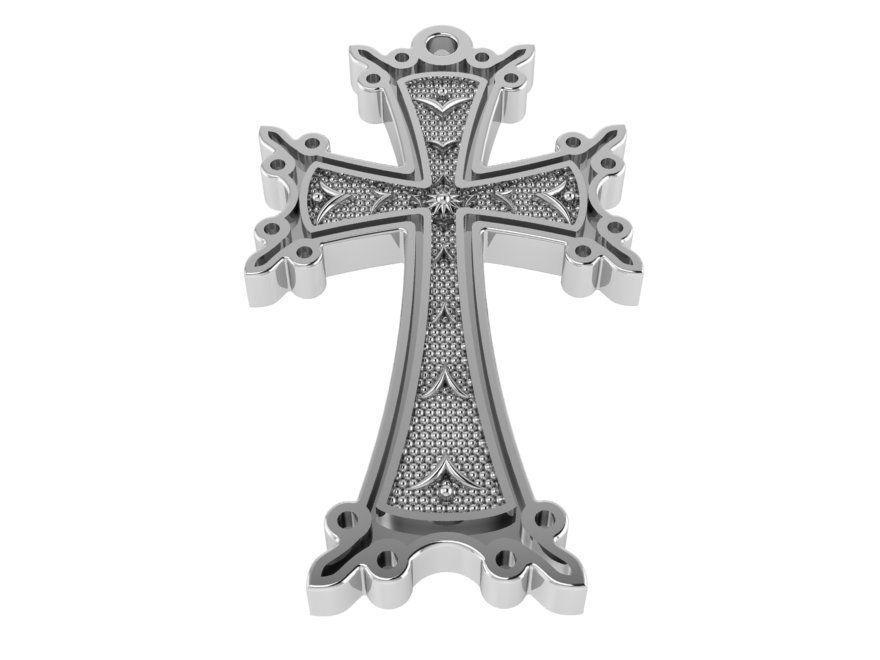 Cross Pendant 1823 3D print model_2
