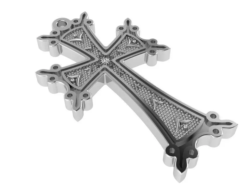 Cross Pendant 1823 3D print model_0
