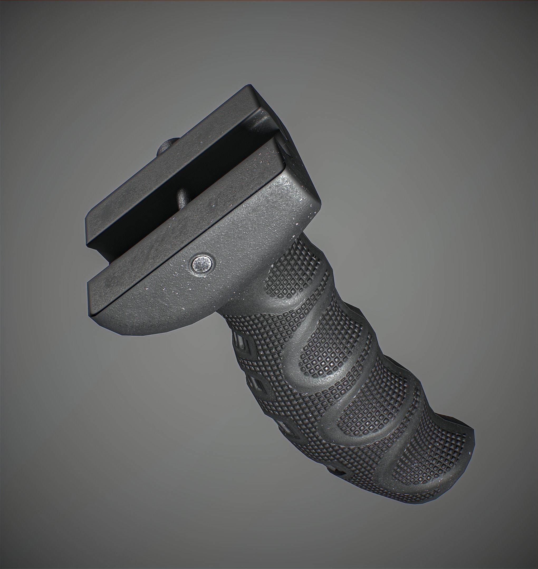Tactical grip Low-poly 3D model_10