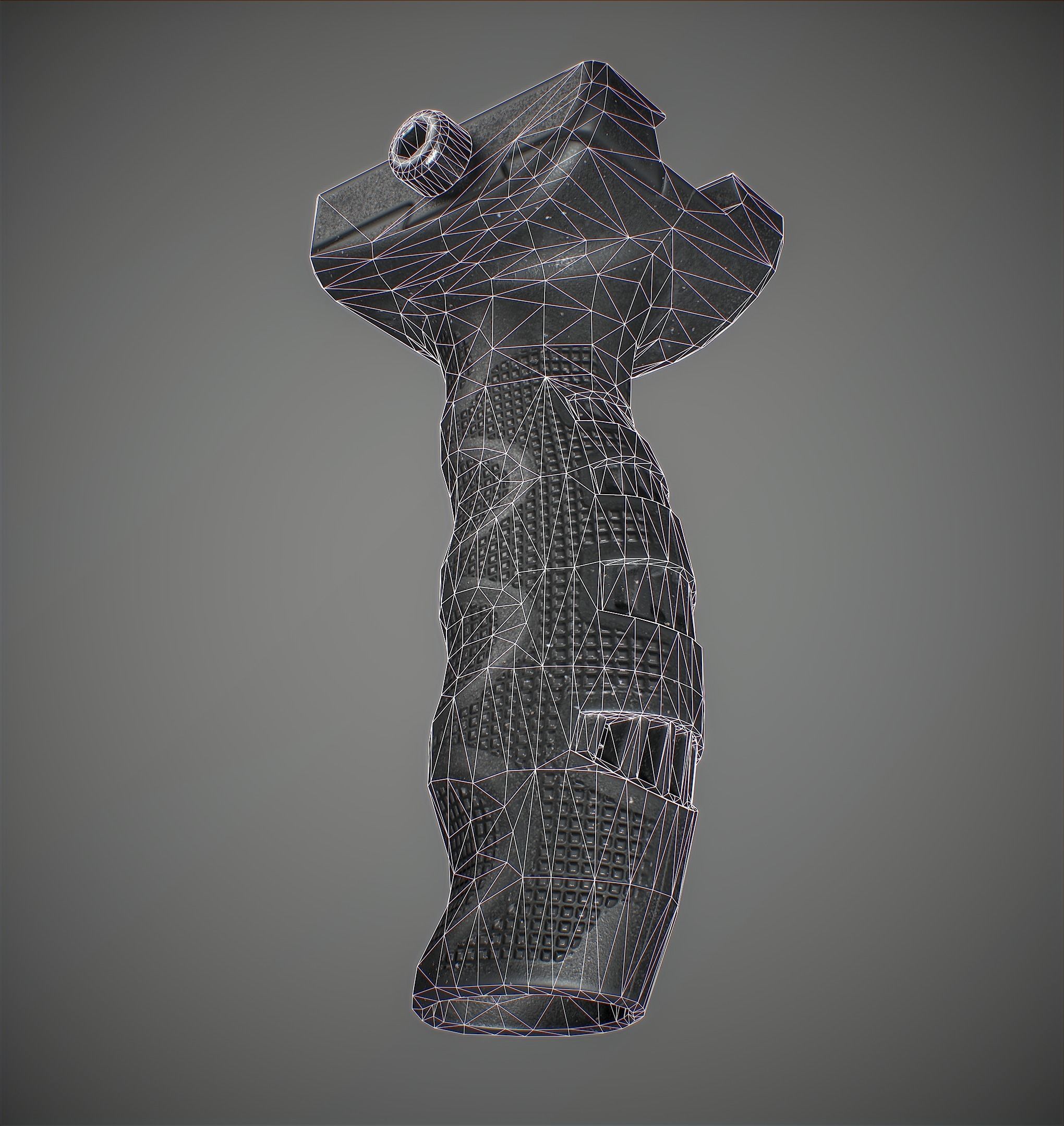 Tactical grip Low-poly 3D model_13