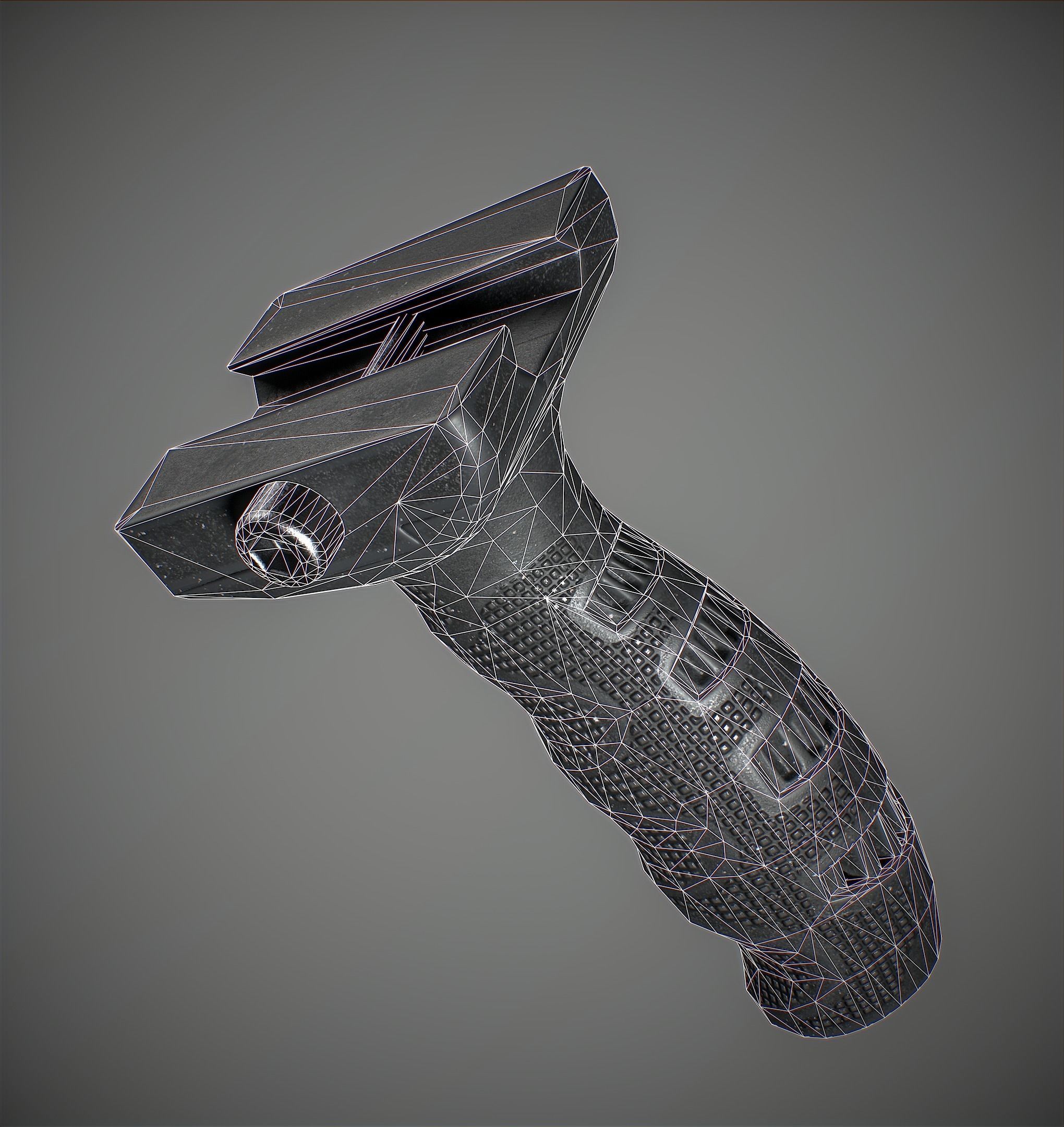 Tactical grip Low-poly 3D model_14