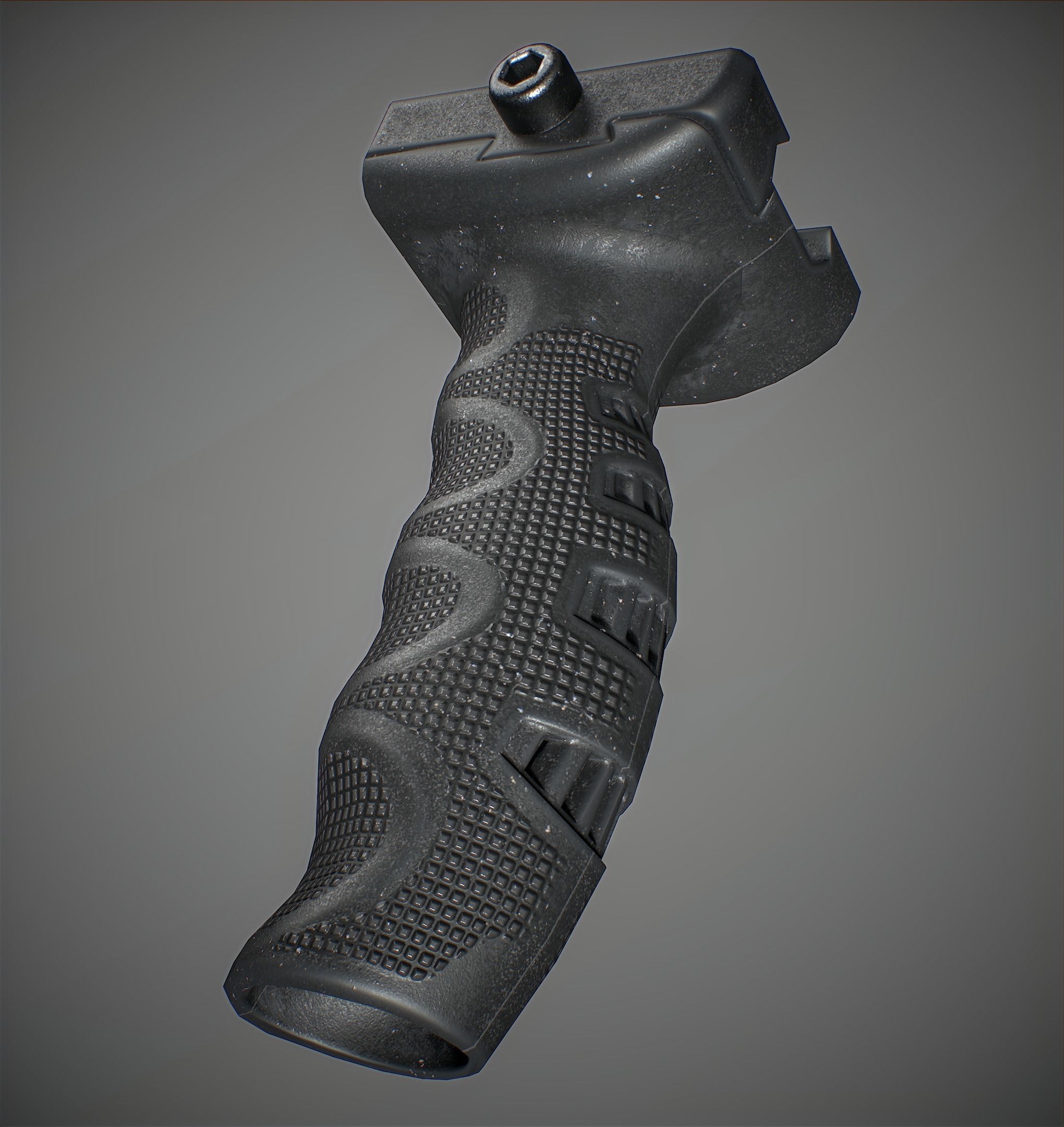 Tactical grip Low-poly 3D model_11