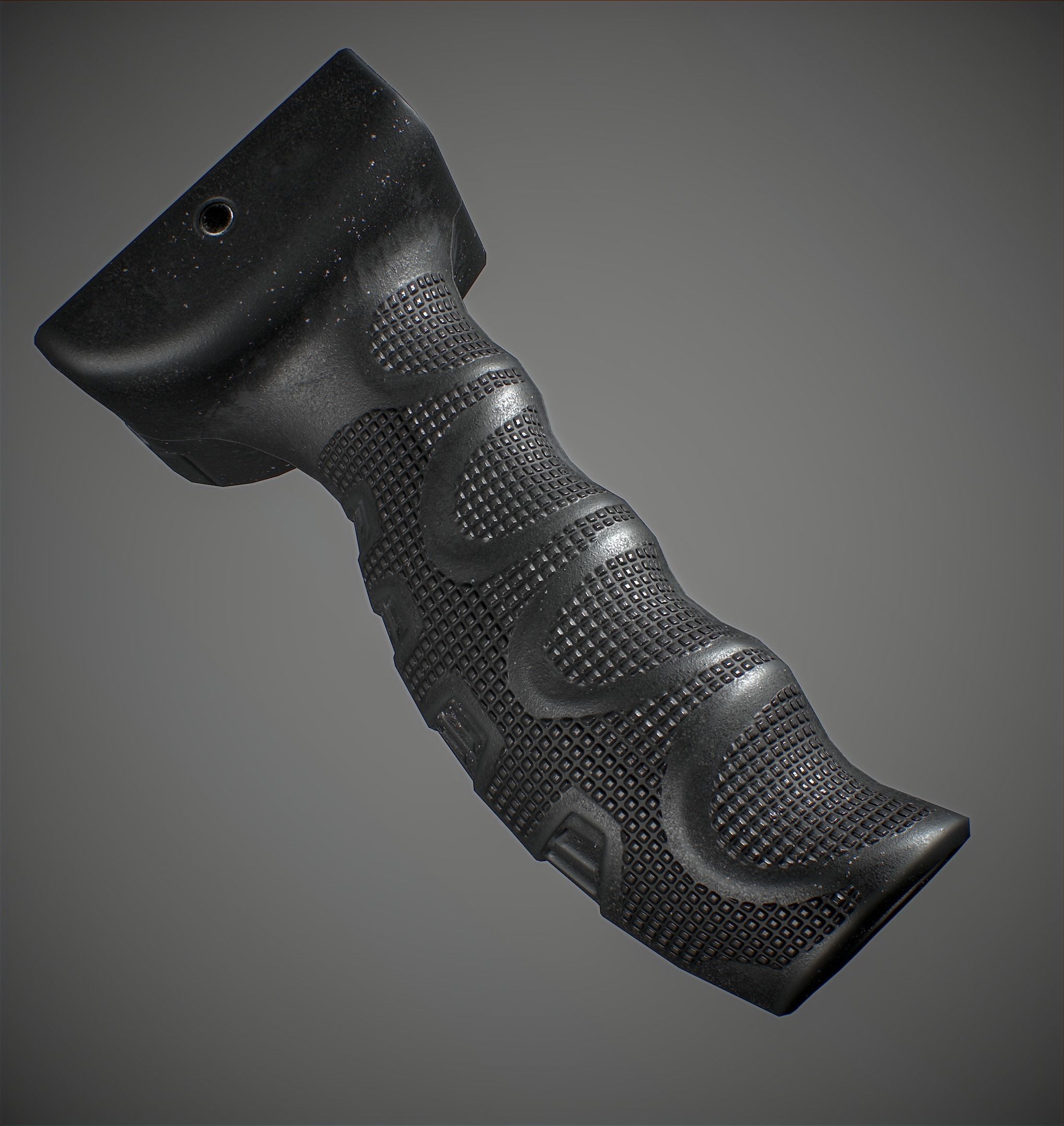 Tactical grip Low-poly 3D model_7