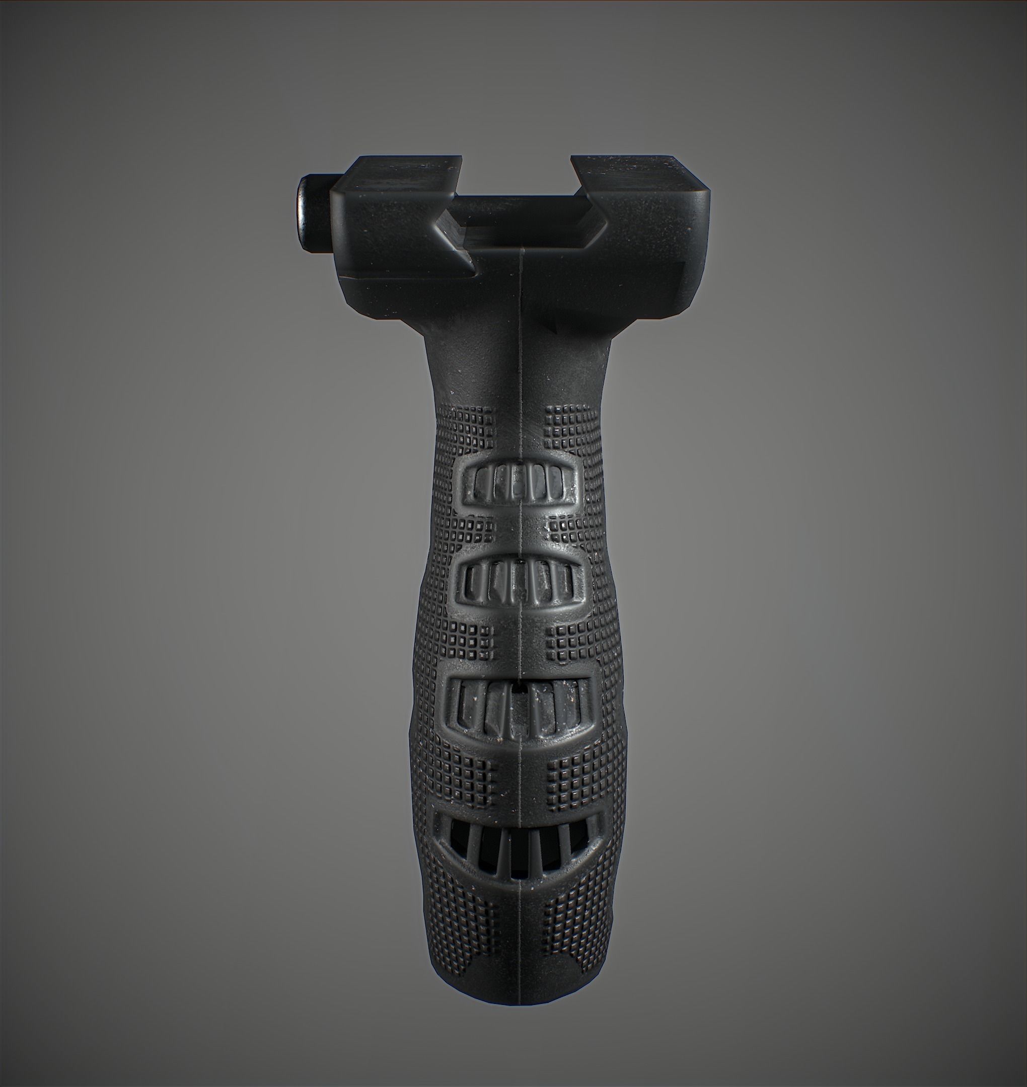 Tactical grip Low-poly 3D model_3