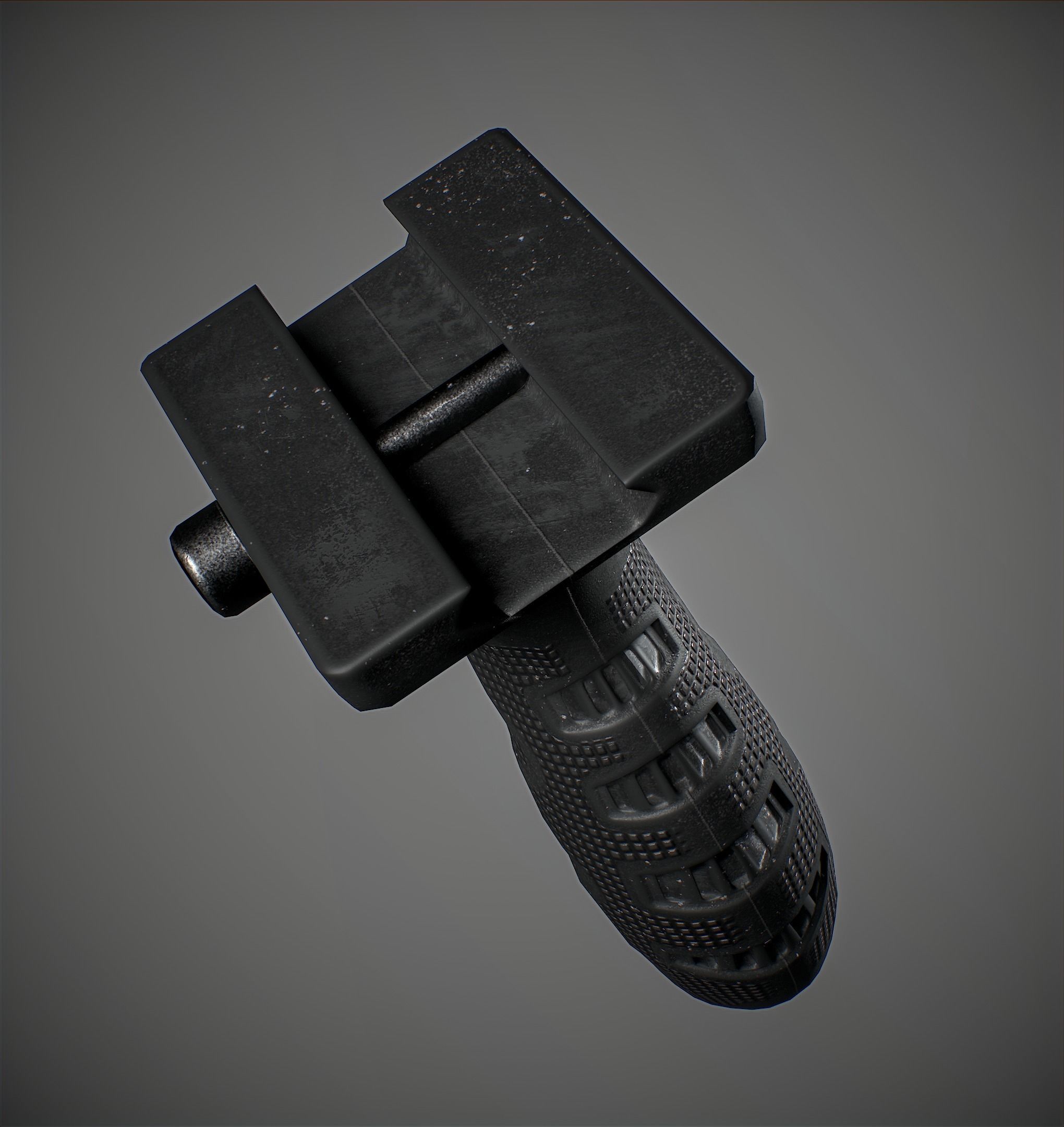 Tactical grip Low-poly 3D model_8