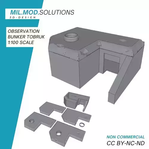 Observations Bunker mit Tobruk 3D print model