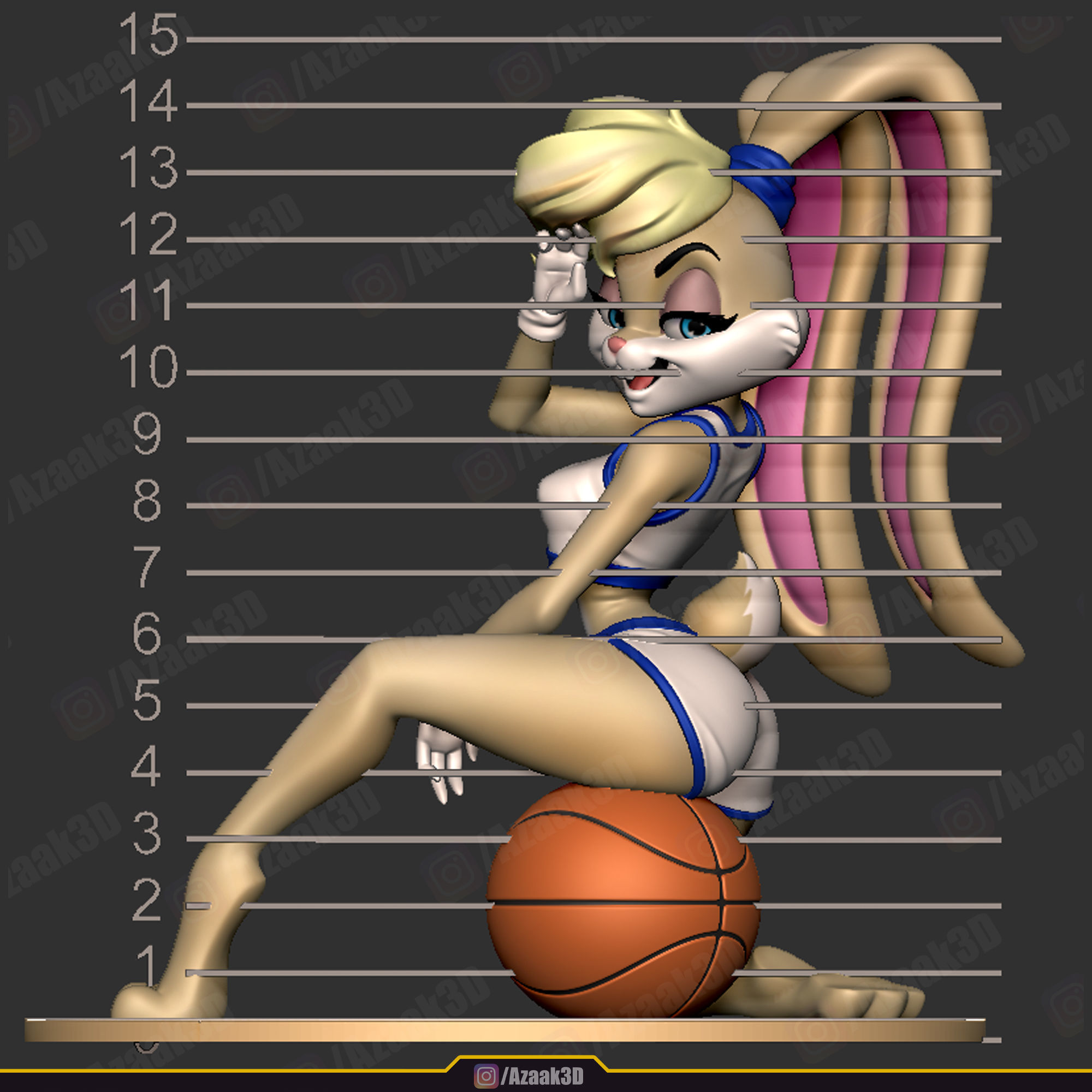 Lola Bunny Space Jam 3D print model_3