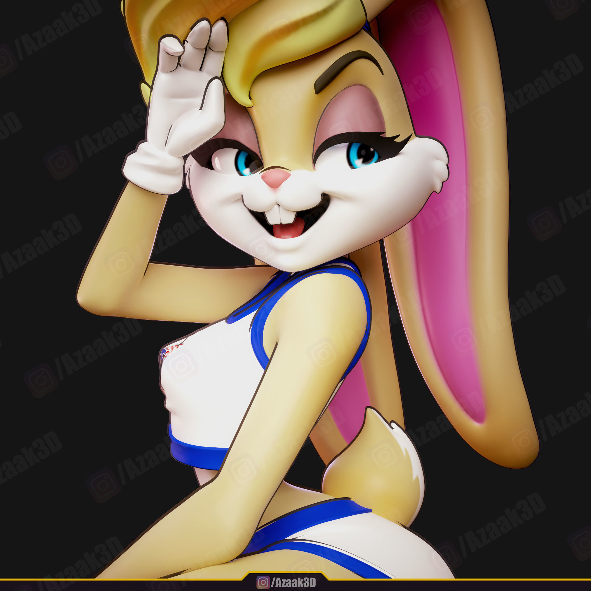 Lola Bunny Space Jam 3D print model_6