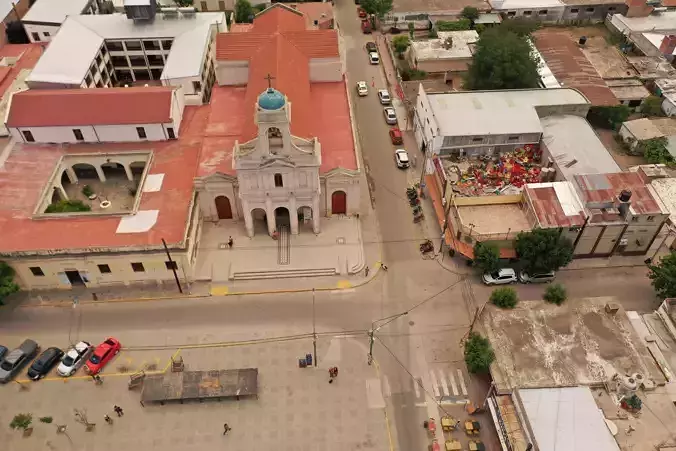 Modelo 3d de la Iglesia Y Escuela de monjas Cordoba Argentina Low-poly 3D model