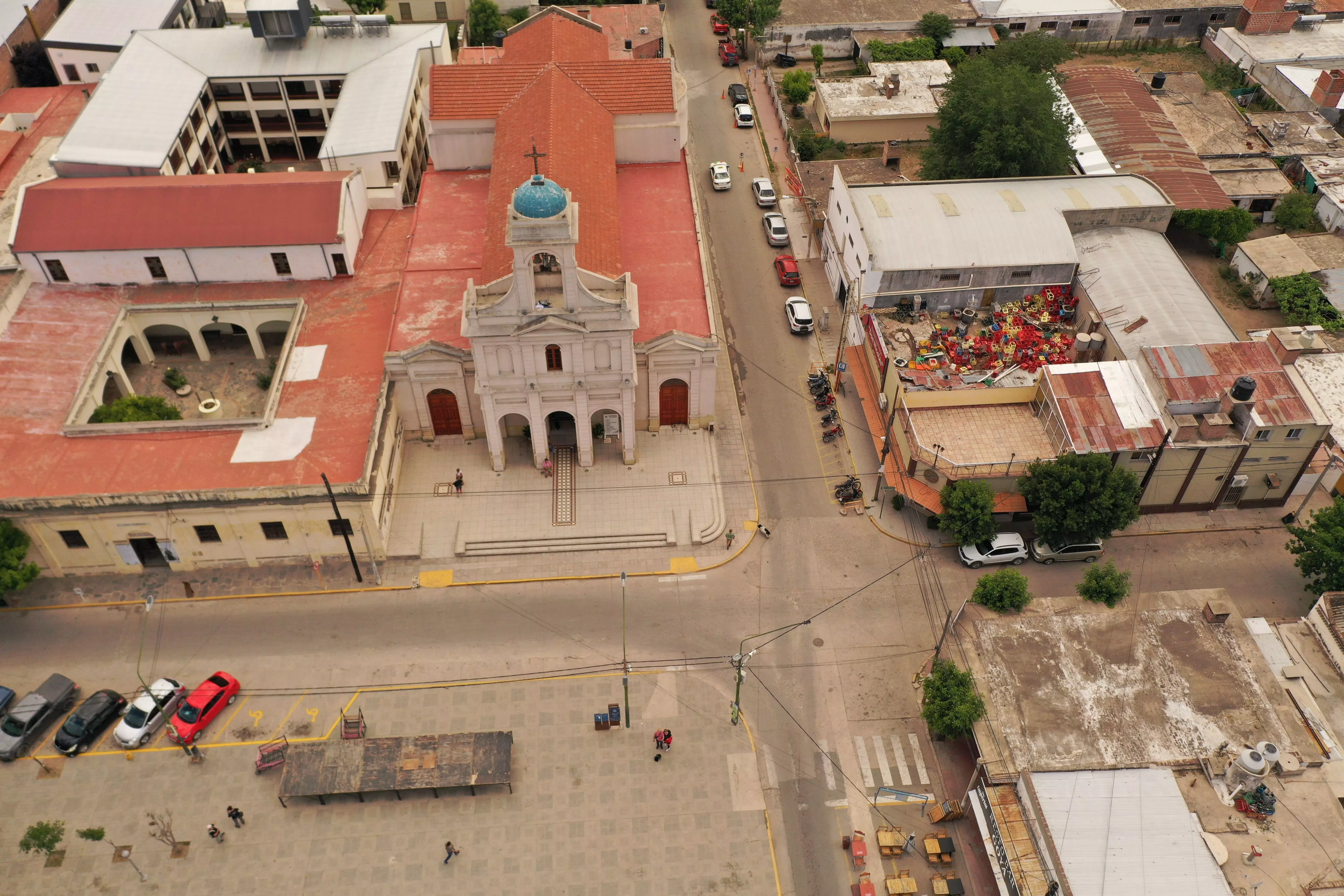 Modelo 3d de la Iglesia Y Escuela de monjas Cordoba Argentina Low-poly 3D model_0