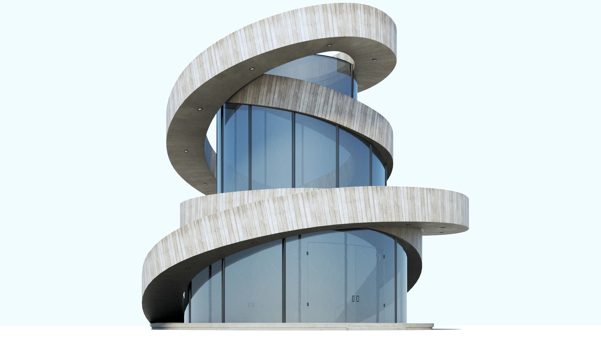 Ribbon Chappel Low-poly 3D model_3