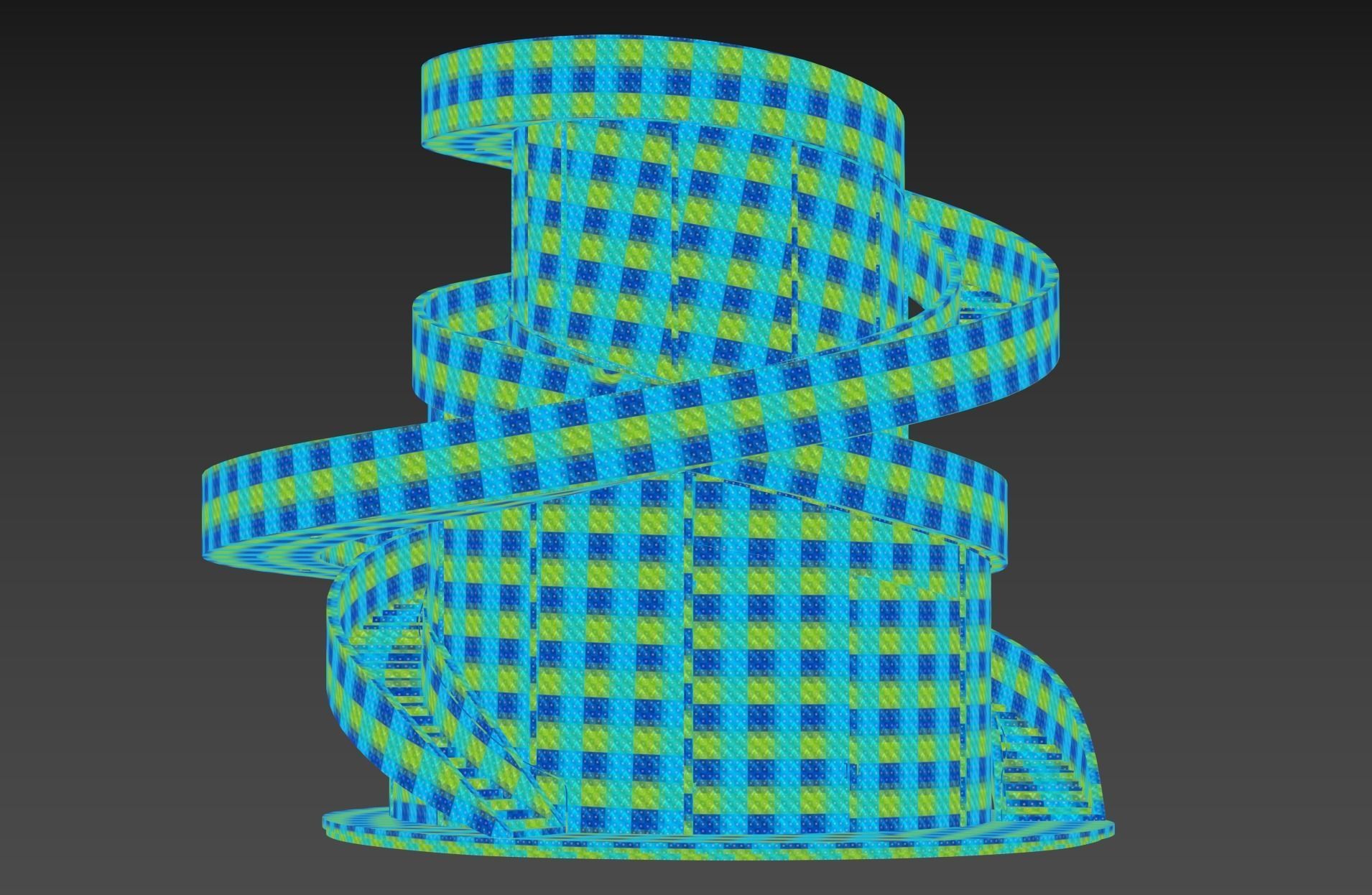 Ribbon Chappel Low-poly 3D model_14