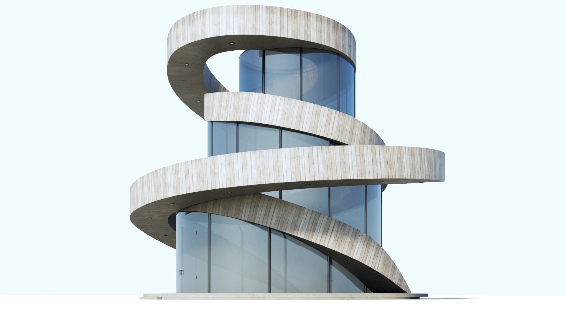 Ribbon Chappel Low-poly 3D model_4