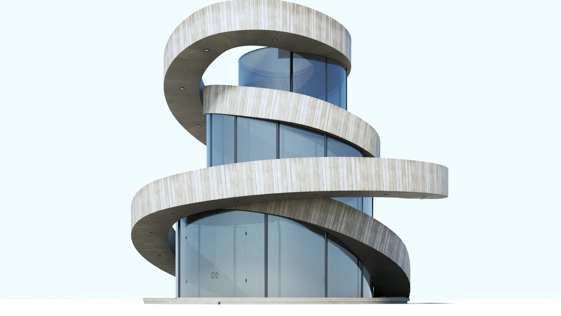 Ribbon Chappel Low-poly 3D model_2