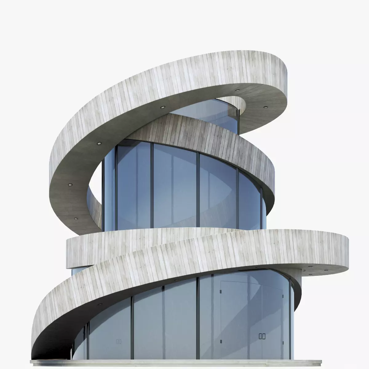 Ribbon Chappel Low-poly 3D model_0