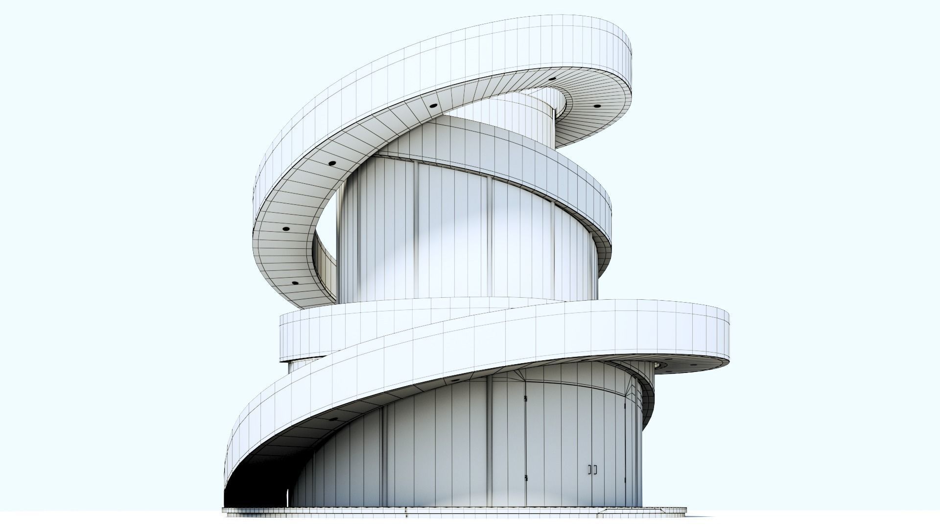 Ribbon Chappel Low-poly 3D model_11