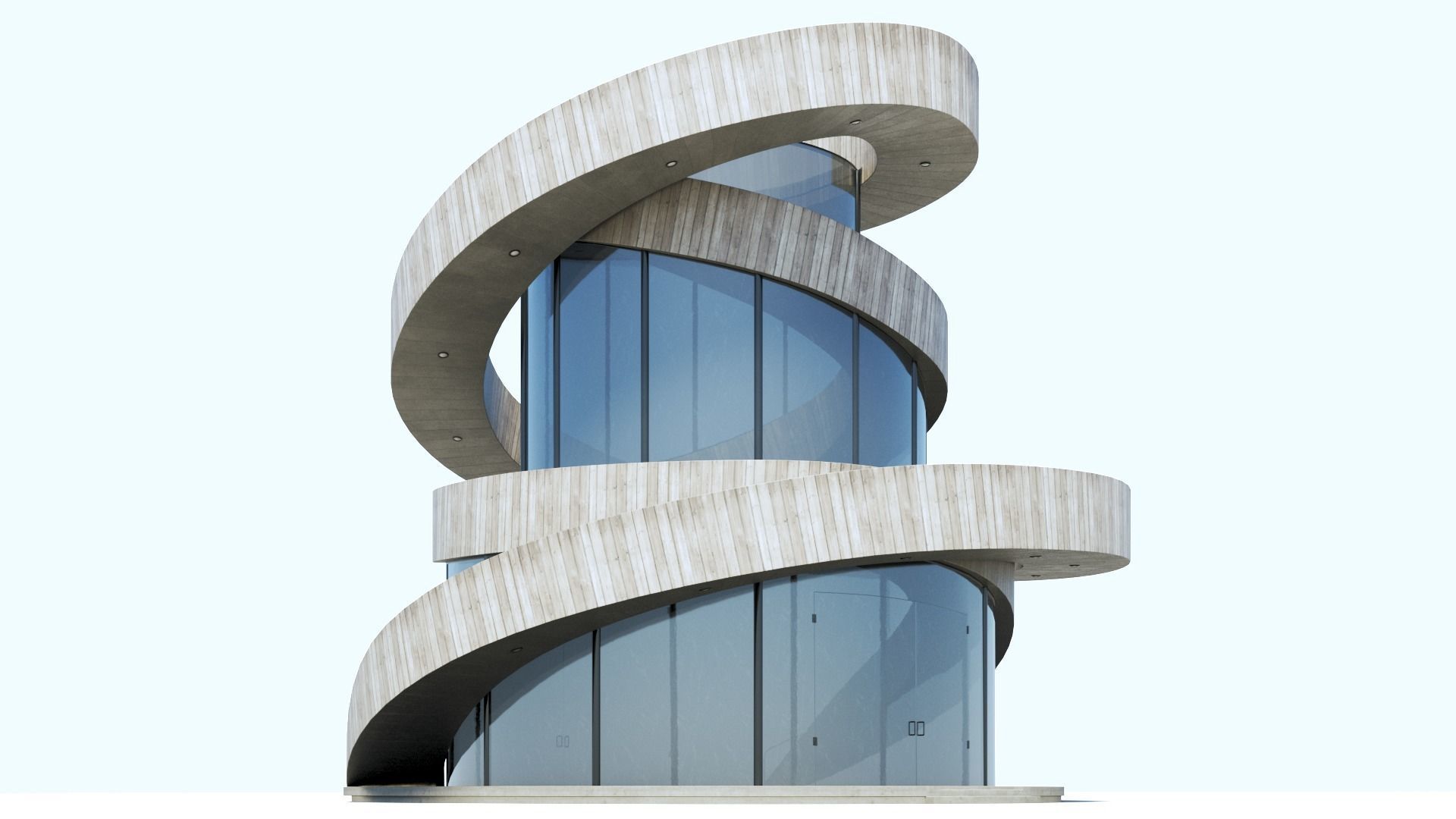 Ribbon Chappel Low-poly 3D model_1