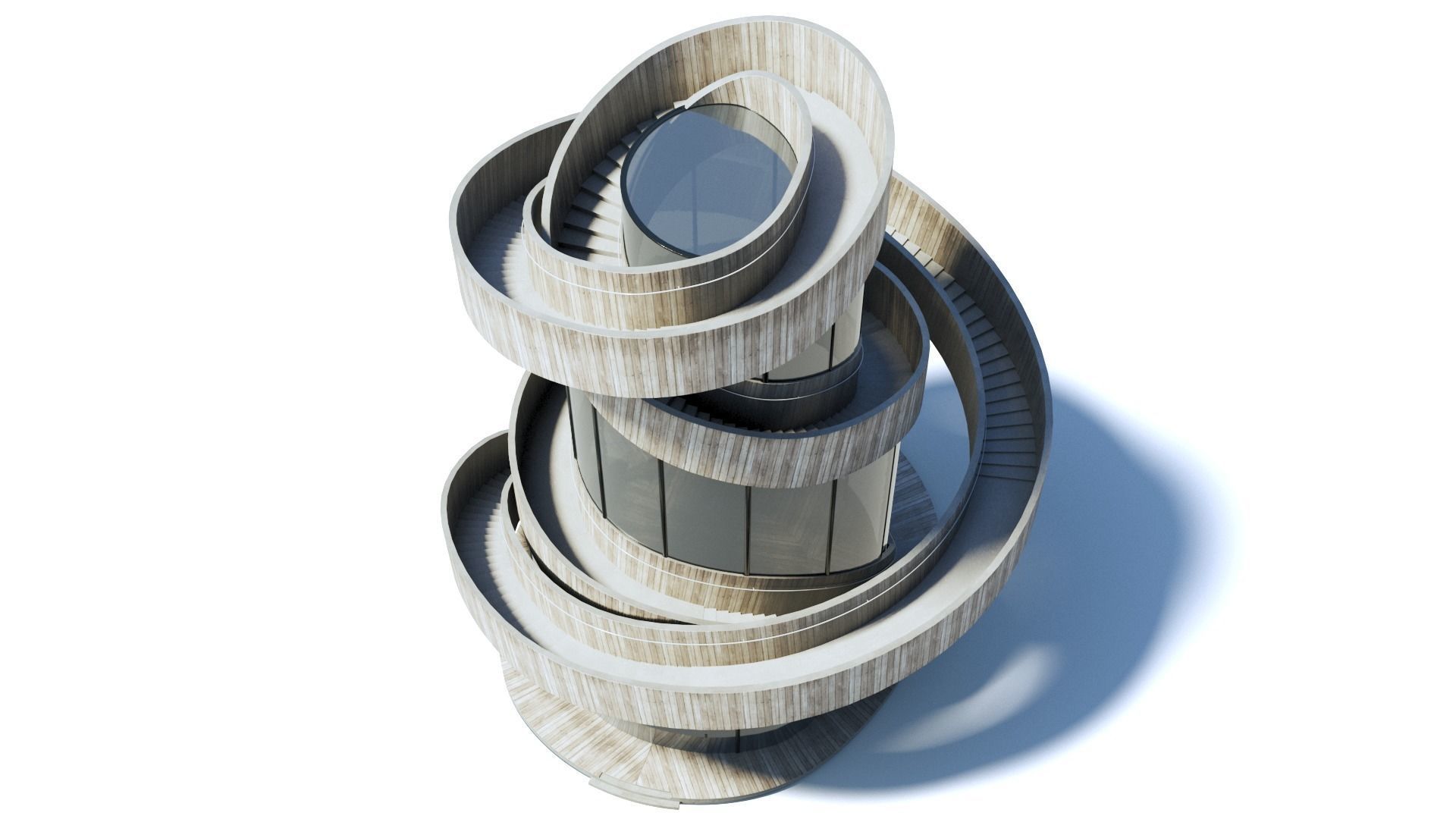 Ribbon Chappel Low-poly 3D model_8