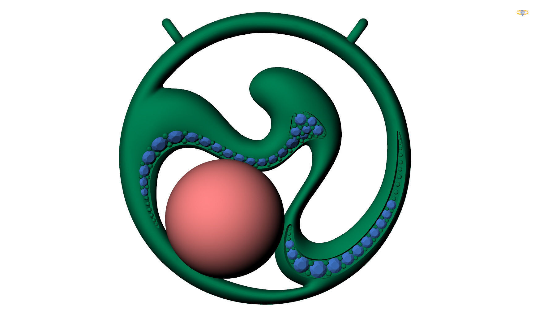 Paerl pendant 3D print model_1