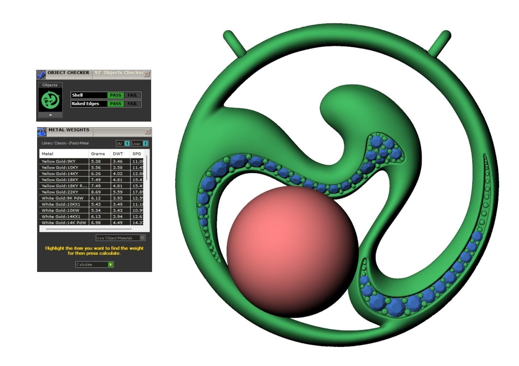 Paerl pendant 3D print model_4