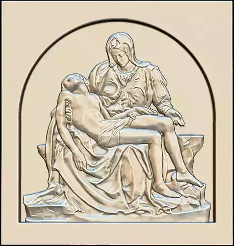 PIETA  MICHELANGELO PITY MICHELANGELO RELIEF 3D print model