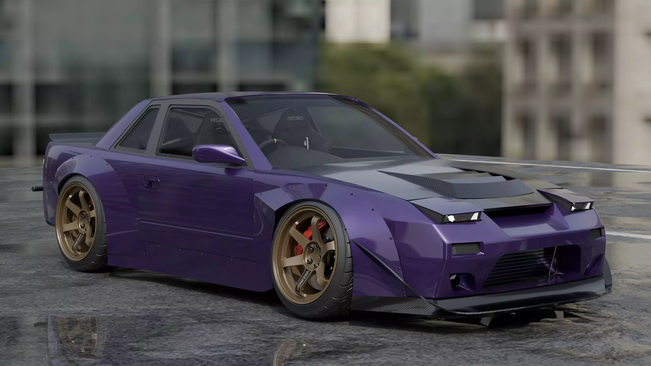 Nissan Silvia S13 Rocket Bunny Widebody 3D model