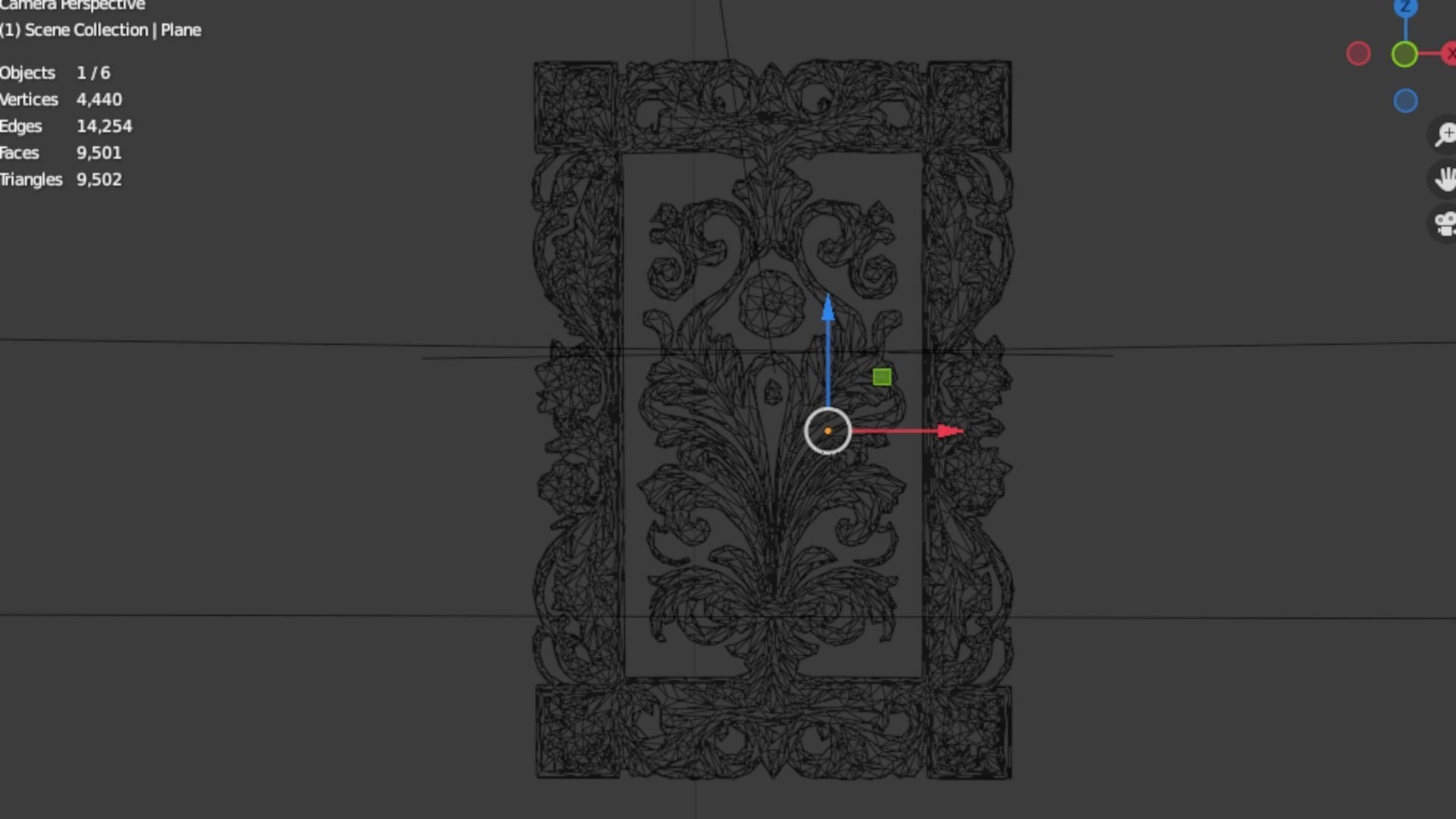 classical door decor 02 3D model_6