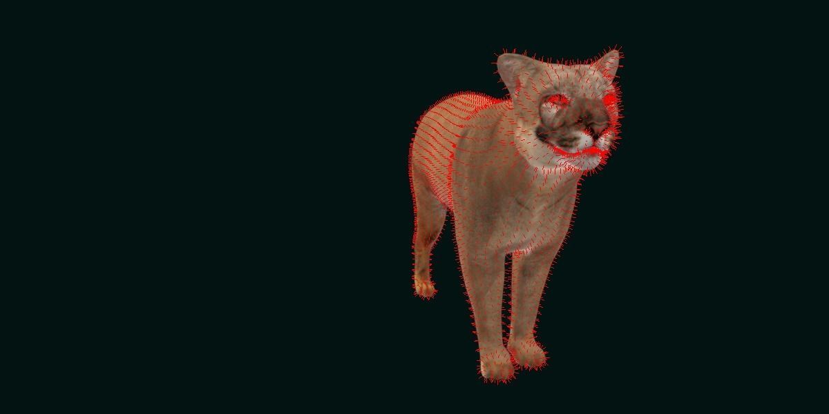 Cougar Cat Low-poly 3D model_7