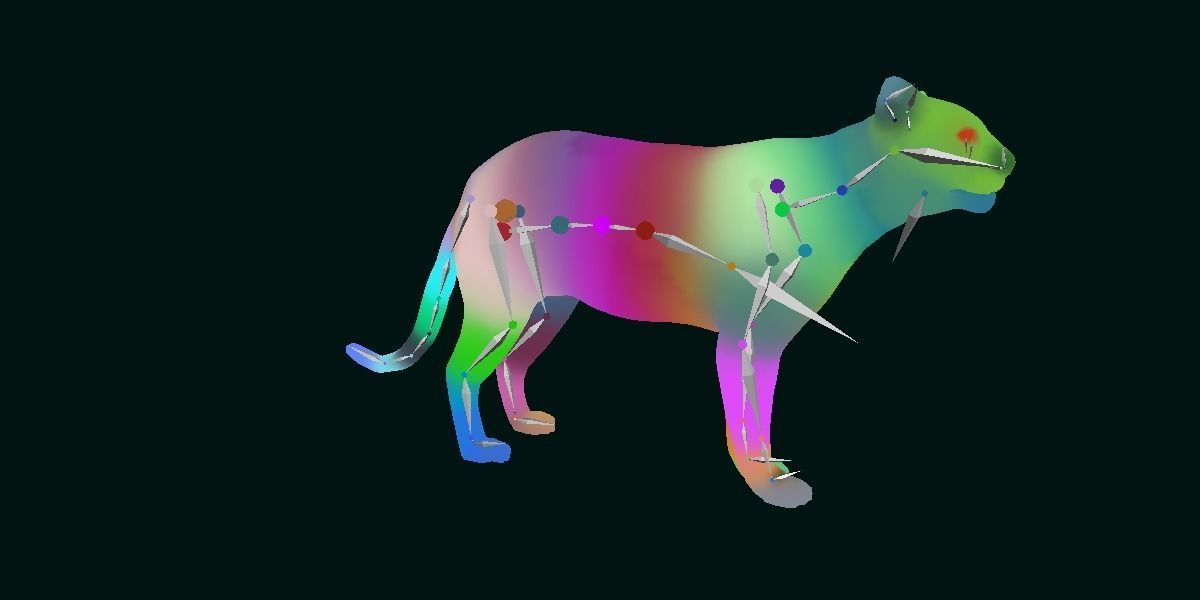 Cougar Cat Low-poly 3D model_15