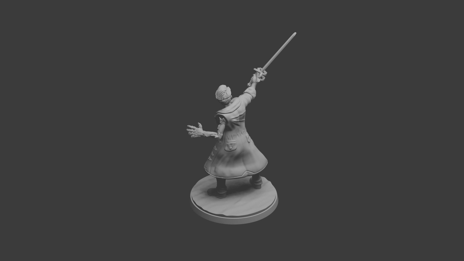 THE STEAM HANDED PIRATE CUSTOM DND MINI 3D print model_2