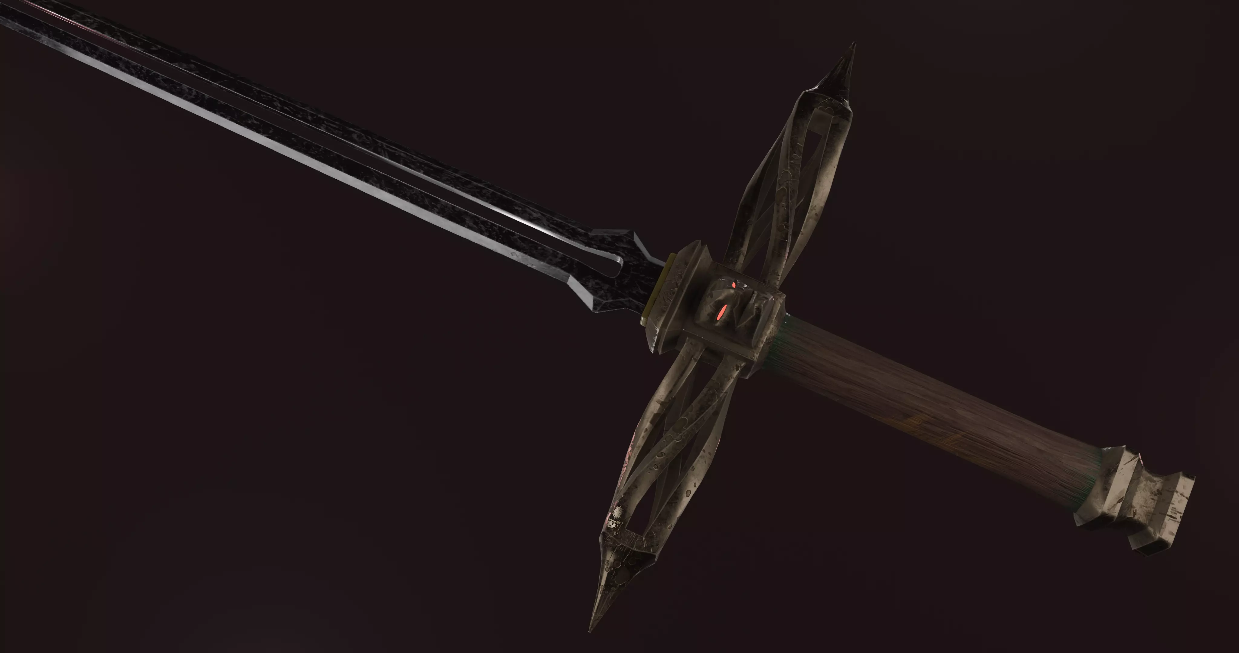 OLD-fantasy snake sword 4k Low-poly 3D model_0